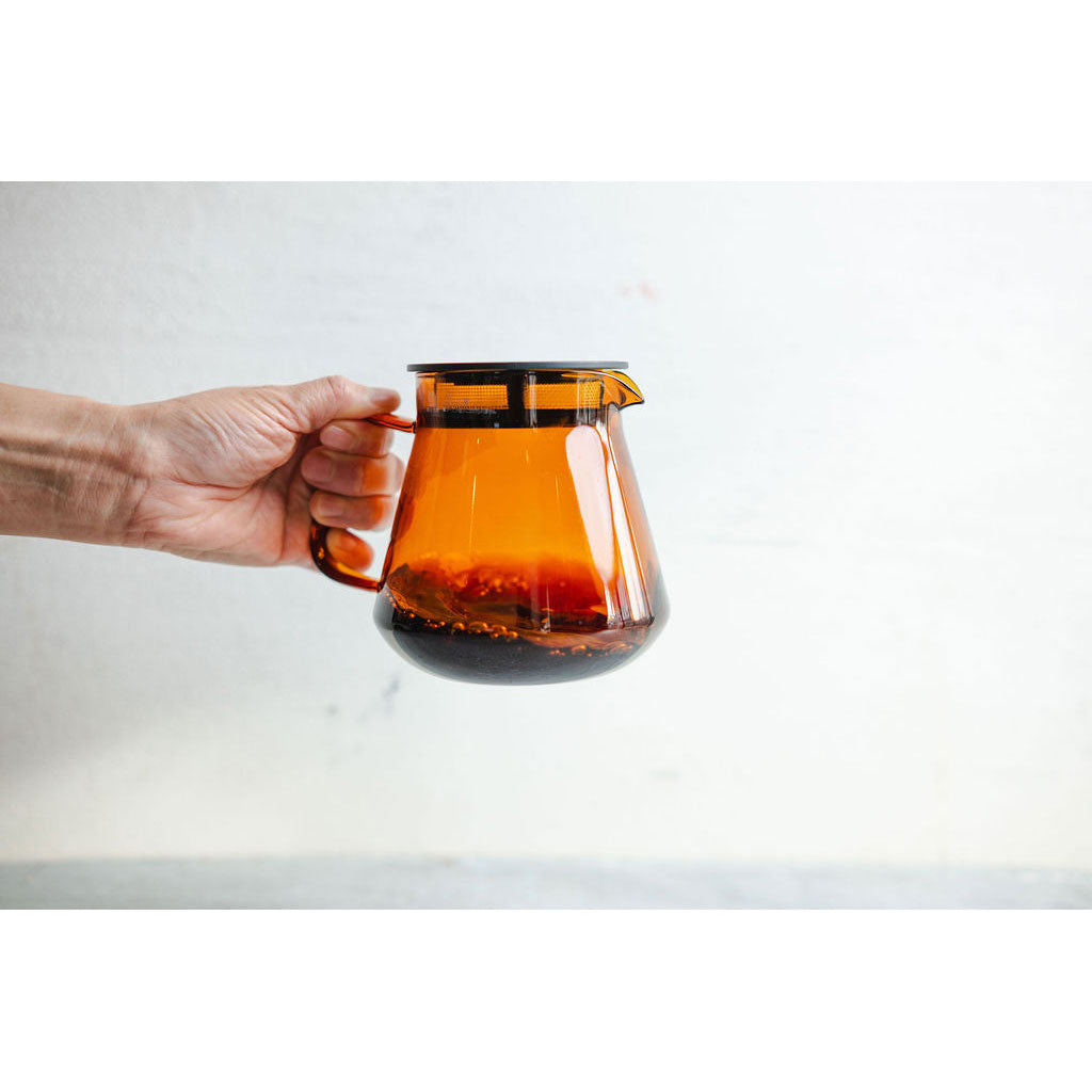 Hario Glass Coffee and Tea Server - Amber (600ml)